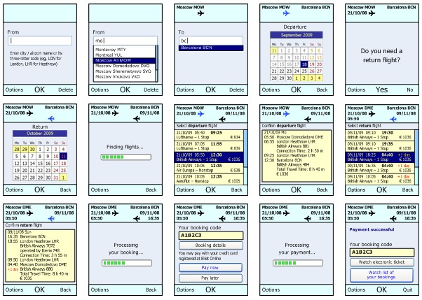 User interface design